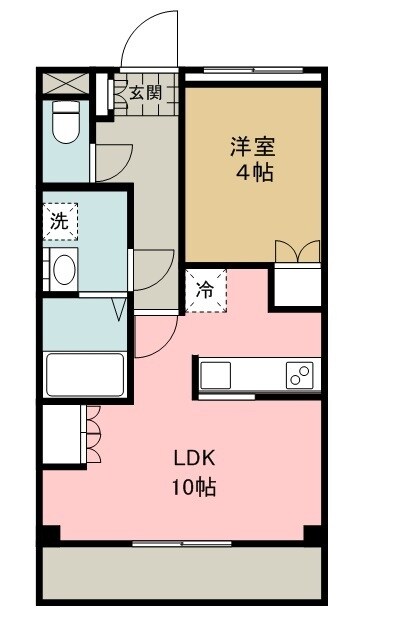 プラウディア天神の物件間取画像
