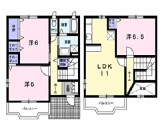 サニーハウスみなみAの物件間取画像