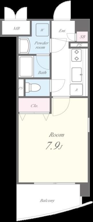 グリーンサイドの物件間取画像