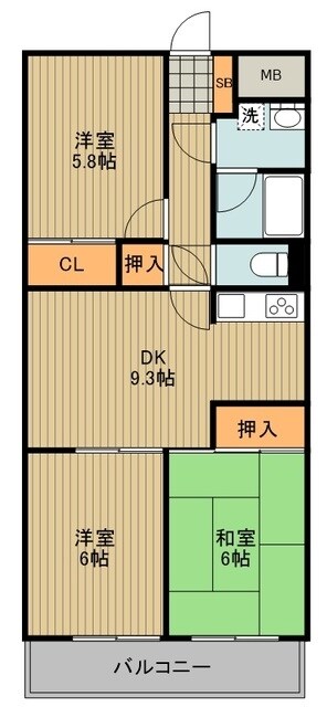 パールハイム川越の物件間取画像