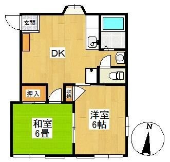 メゾンドUの物件間取画像