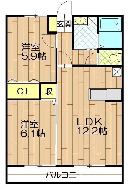 パルメゾンの物件間取画像