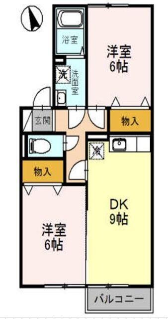 オークスハイムつきぢの物件間取画像