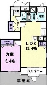 プレットヴィラの物件間取画像