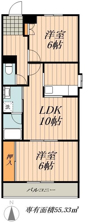 ハイツまぐろの物件間取画像