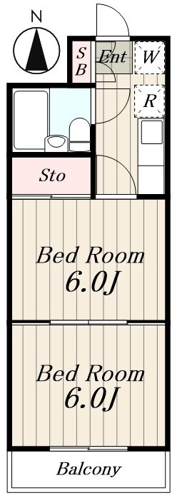 幸町マンションの物件間取画像