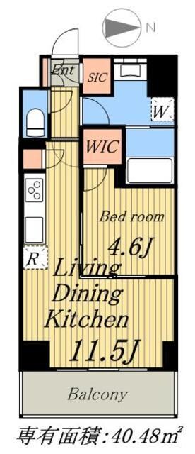 レジディア千駄木の物件間取画像
