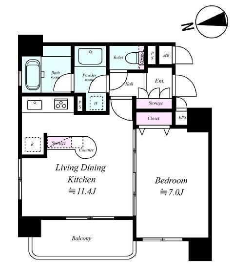 デュオスカーラ秋葉原の物件間取画像
