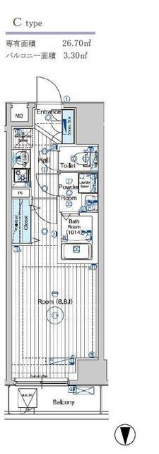 マキシヴシーン南千住の物件間取画像