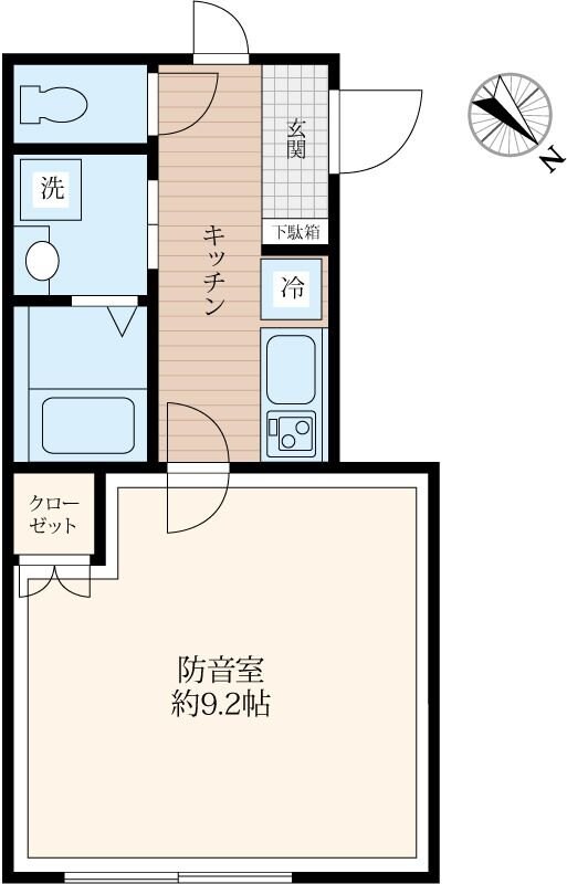 リトルズトーン上野公園の物件間取画像