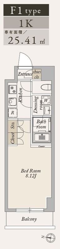 La Douceur大島の物件間取画像