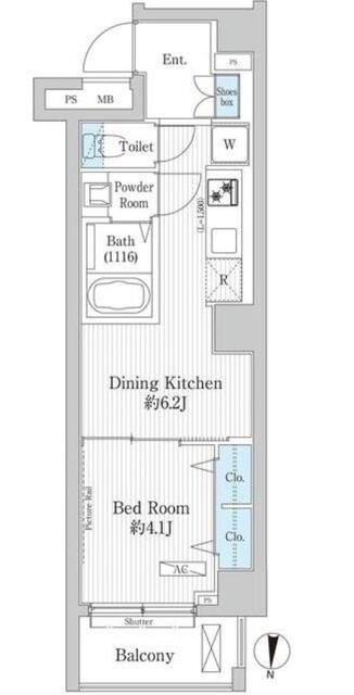 メゾン・シャトロワ深川扇橋の物件間取画像