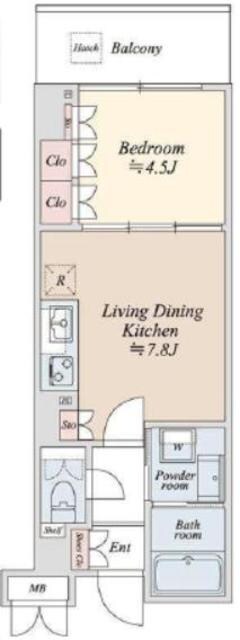 リバーパーク門前仲町の物件間取画像