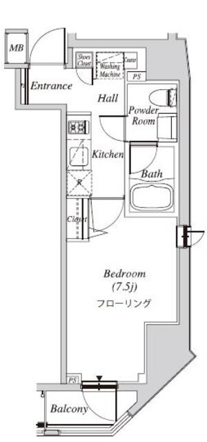 クレセント虎ノ門新橋の物件間取画像