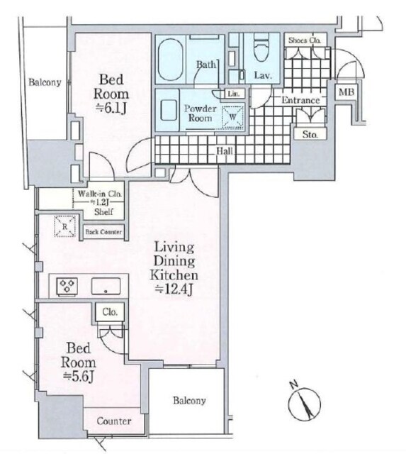 ミレアコート銀座プレミアの物件間取画像