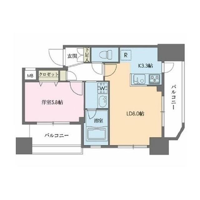 ドゥーエ新川の物件間取画像