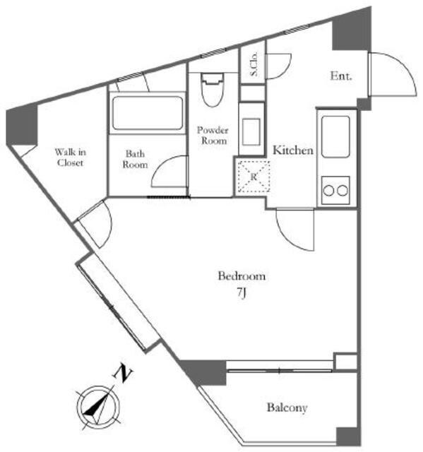 KDXレジデンス麻布仙台坂の物件間取画像