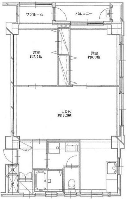 須磨マンションの物件間取画像