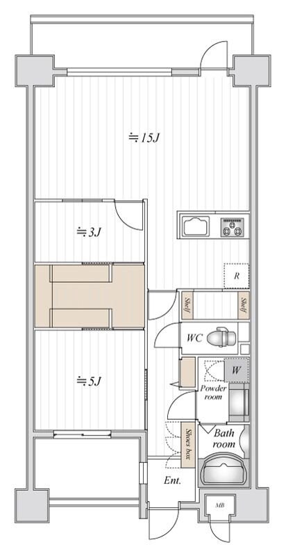芝公園アパートメントの物件間取画像
