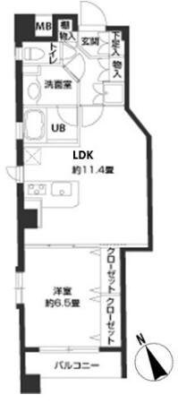 カスタリア新富町IVの物件間取画像