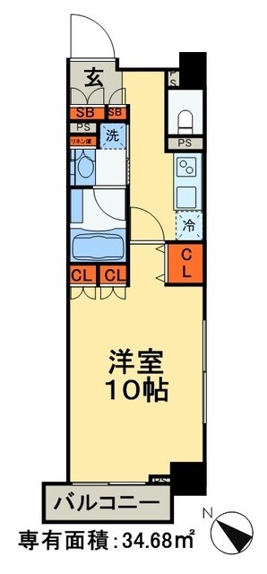 プライムアーバン日本橋浜町の物件間取画像