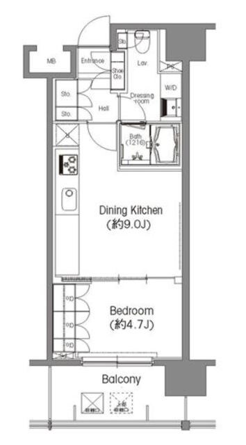 BPRレジデンス三田伊皿子坂の物件間取画像