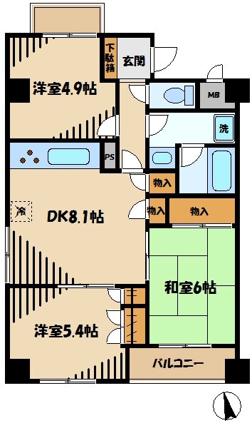 サニーヒルズあざみ野の物件間取画像