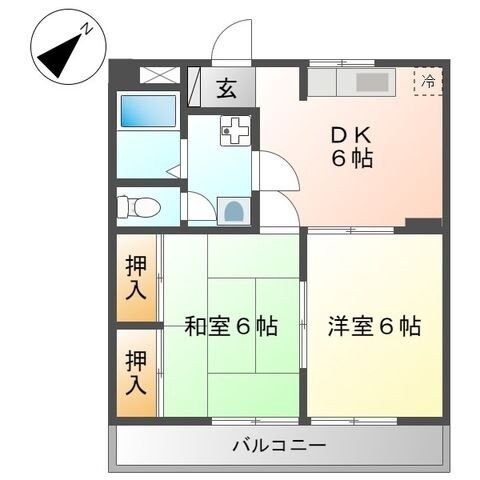 クリーンハイツDの物件間取画像