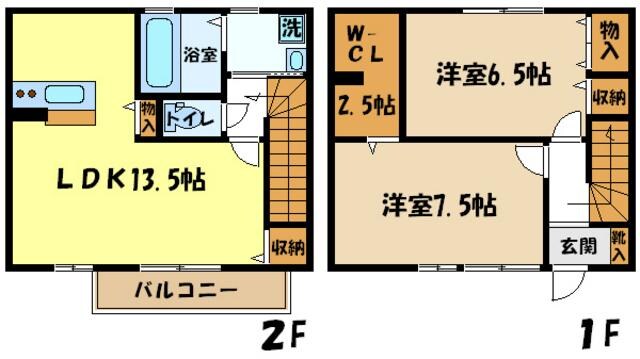 ツインオークスコートNの物件間取画像
