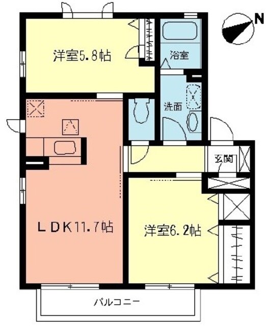 クレシア Iの物件間取画像