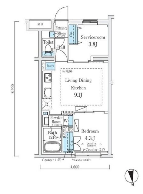 ラクラス中野南台の物件間取画像