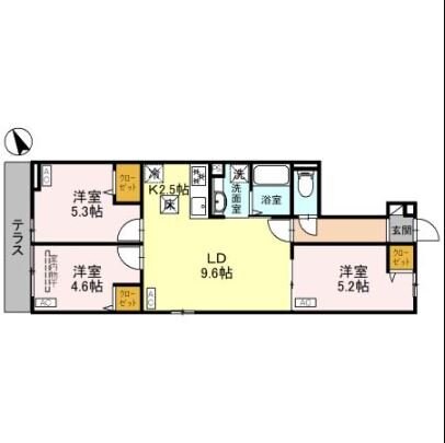 セレスティア松が丘の物件間取画像