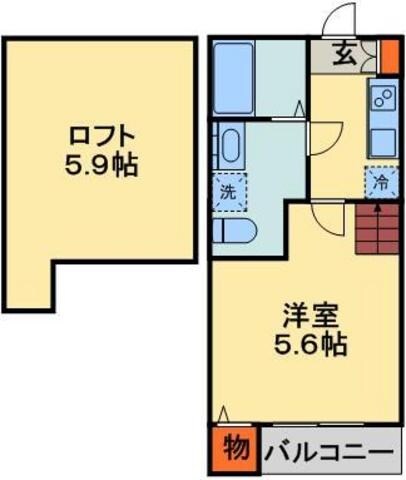 レフィナードカメオカの物件間取画像