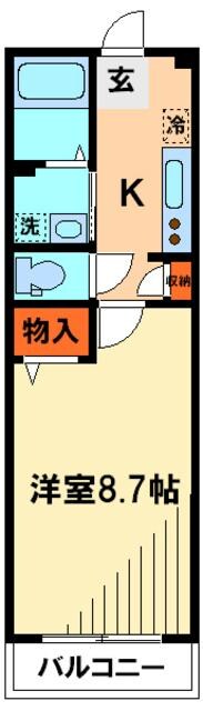 プリムコートの物件間取画像