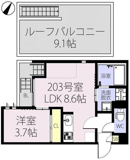 GRANDTIC CENTRAL CHIBAの物件間取画像