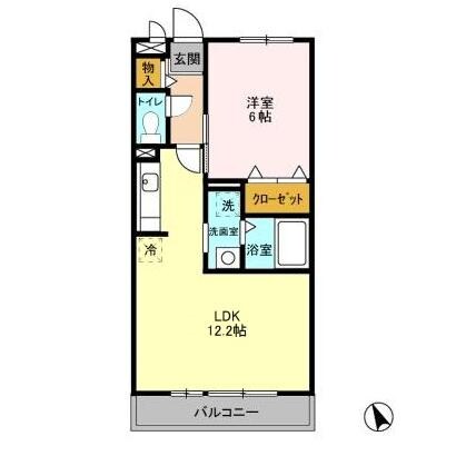 クレインコート弐番館の物件間取画像