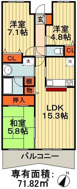 ライオンズマンション千葉グランドタワーの物件間取画像
