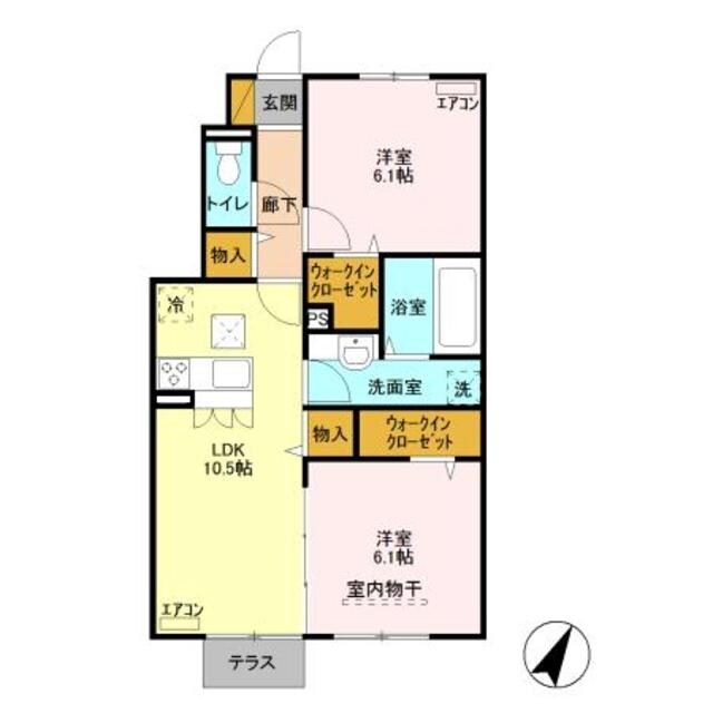 ハーヴェストコートの物件間取画像
