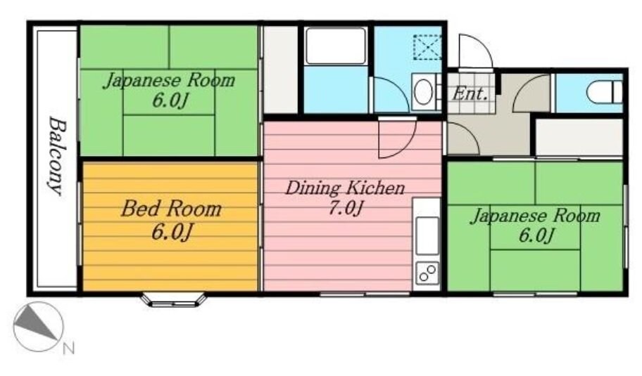 山本マンションの物件間取画像