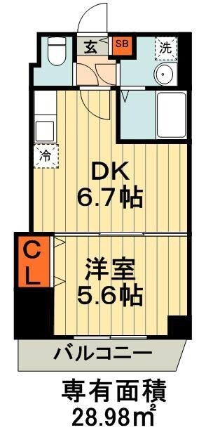 メイアジュール登戸の物件間取画像