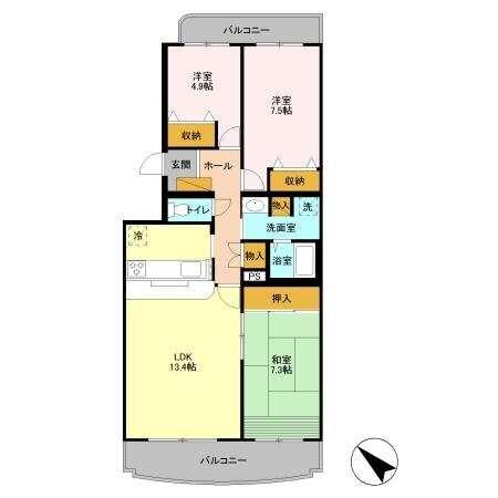 グランフィールド行徳の物件間取画像