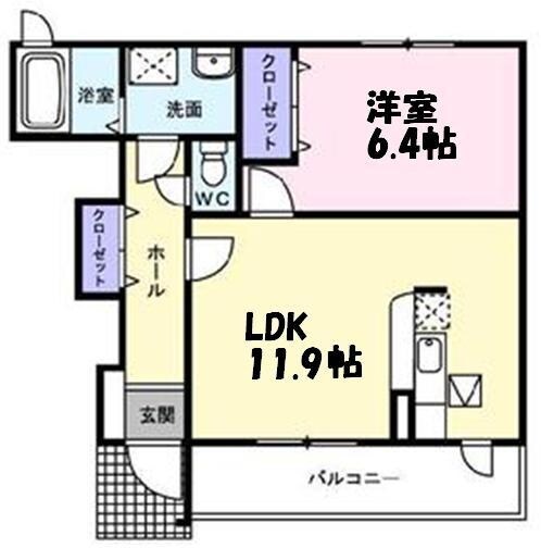 リガーレユーユー 2番館の物件間取画像