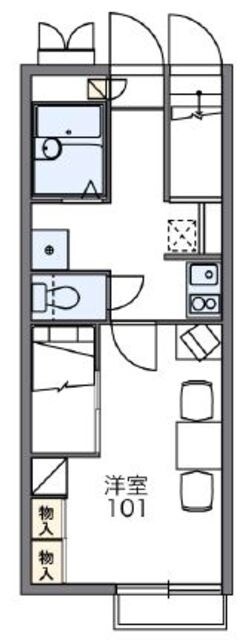 レオパレスメルベーユIVの物件間取画像