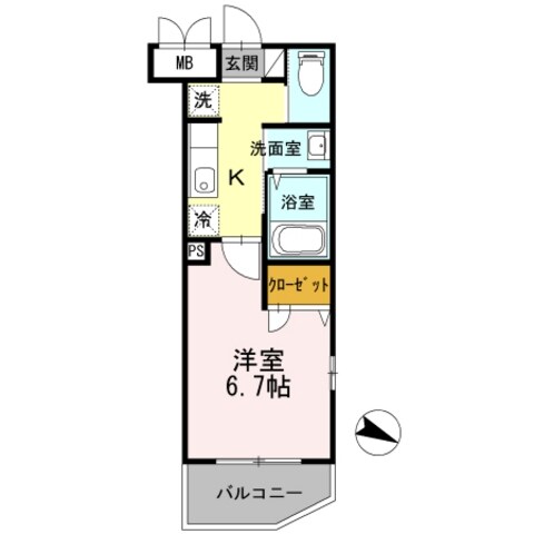 ミラージュ新子安の物件間取画像