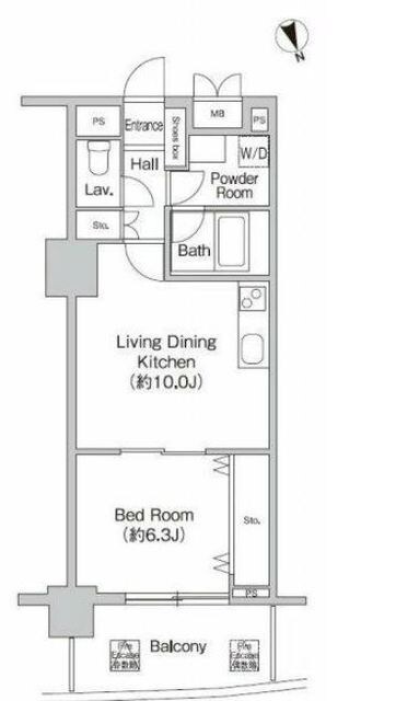 プライムアーバン町屋サウスコートの物件間取画像