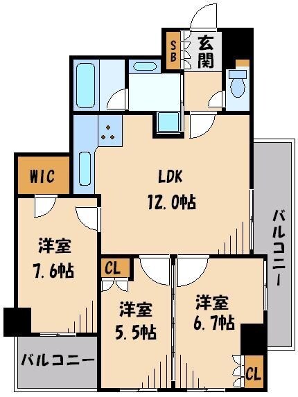 王子神谷パークサイドハイツの物件間取画像