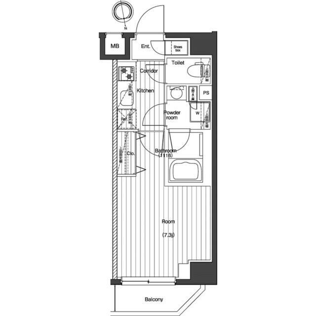 プレミアムキューブG北新宿の物件間取画像