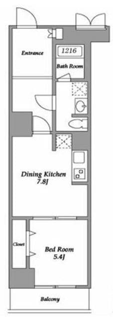 エスティメゾン東新宿の物件間取画像