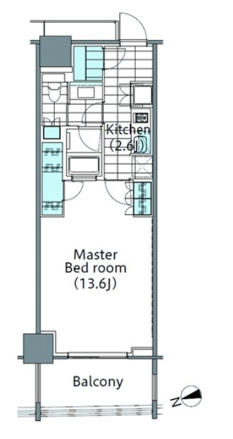 コンフォリア新宿イーストサイドタワーの物件間取画像