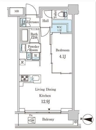 ジオエント中野弥生町の物件間取画像